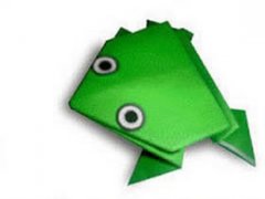 如何DIY制作会跳的青蛙折纸图解教程