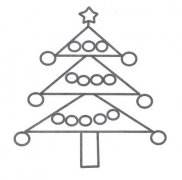 简单漂亮的圣诞树简笔画图片大全(彩图对照)