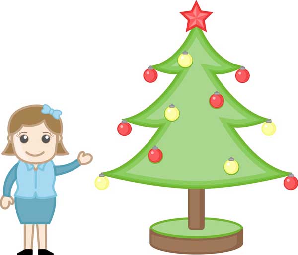 简单漂亮的圣诞树简笔画图片大全(彩图对照)-www.qqscb.com