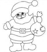 可爱的圣诞老人简笔画图片教程素描（彩图对照）