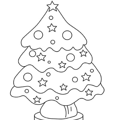 儿童简笔画圣诞树的画法 圣诞树简笔画图片大全-www.qqscb.com