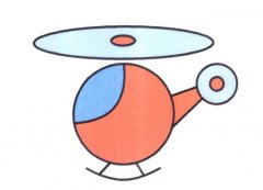 简单直升飞机的画法步骤 彩色直升机简笔画图片教程