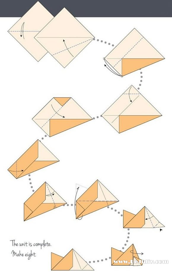 八角飞镖的折纸方法 手工八角飞盘折纸图解教程-www.qqscb.com