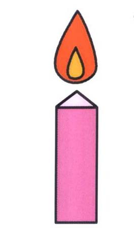 儿童卡通蜡烛的画法 蜡烛简笔画图片教程素描彩铅