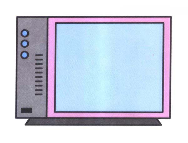 旧电视机的画法 儿童电视机简笔画教程素描彩图