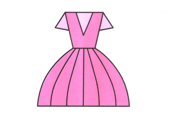 漂亮裙子的画法 儿童裙子简笔画教程彩图素描-www.qqscb.com