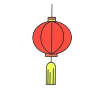 漂亮红灯笼的画法 卡通灯笼简笔画图片素描彩铅