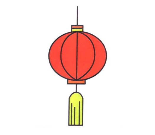 漂亮红灯笼的画法 卡通灯笼简笔画图片素描彩铅-www.qqscb.com