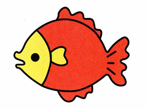 卡通小鱼的画法 可爱的小鱼简笔画教程素描彩铅-www.qqscb.com