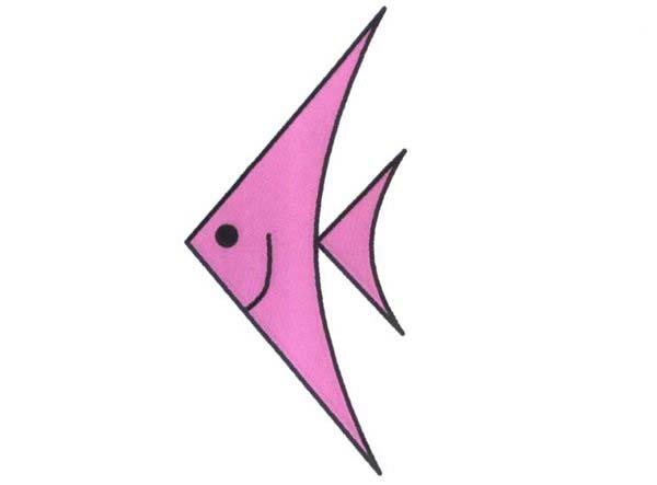 简单热带鱼的画法 热带鱼简笔画教程素描彩图-www.qqscb.com