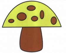 简单小蘑菇的画法 卡通蘑菇简笔画图片素描彩铅