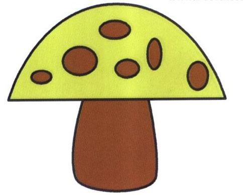 简单小蘑菇的画法 卡通蘑菇简笔画图片素描彩铅-www.qqscb.com
