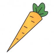 简单胡萝卜的画法 卡通胡萝卜简笔画步骤教程彩图