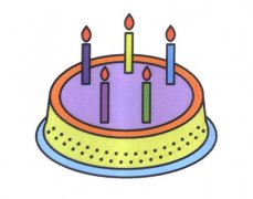 卡通蛋糕的画法 生日蛋糕简笔画步骤教程素描
