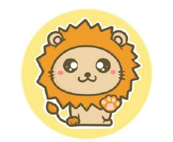 卡通小狮子的画法 儿童简笔画狮子彩色-www.qqscb.com