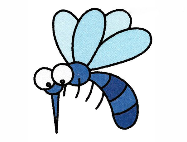 卡通蚊子的画法 讨厌的蚊子简笔画的画法图片-www.qqscb.com