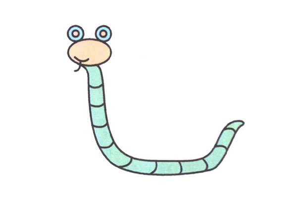 可爱的小蛇简笔画图片 卡通小蛇的画法步骤-www.qqscb.com