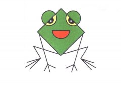 可爱的小青蛙简笔画的画法教程彩图素描