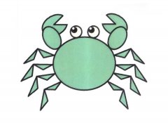 幼儿大螃蟹的画法 卡通螃蟹简笔画步骤图片