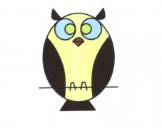 幼儿简笔画可爱猫头鹰的画法图片教程素描