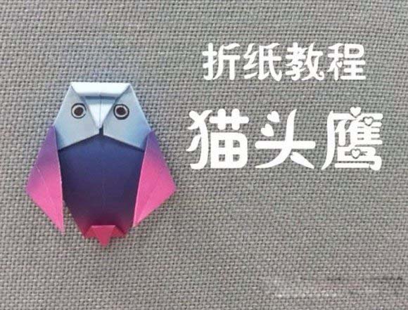 儿童折纸可爱猫头鹰的折法图解步骤教程-www.qqscb.com