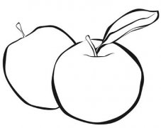 卡通大红苹果简笔画步骤图片教程素描