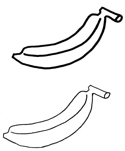 幼儿简笔画卡通香蕉的画法图片教程素描-www.qqscb.com