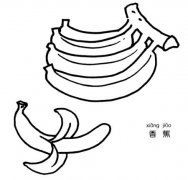幼儿简笔画卡通香蕉的画法图片教程素描