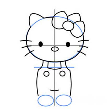 幼儿简笔画卡通凯蒂猫的画法图片教程彩色-www.qqscb.com