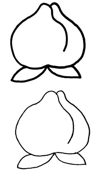 幼儿简笔画卡通桃子的画法步骤图片教程-www.qqscb.com