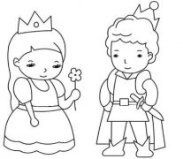 儿童简笔画公主与王子的画法步骤教程素描