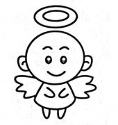 幼儿简笔画快乐小天使的画法图片教程素描