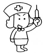 卡通可爱护士的画法 护士简笔画图片大全