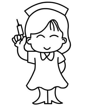 卡通可爱护士的画法 护士简笔画图片大全-www.qqscb.com