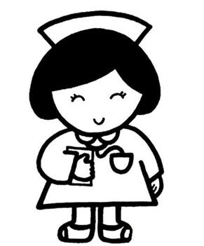 白衣天使卡通护士简笔画的画法图片教程素描-www.qqscb.com