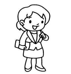 老师遇见学生的简笔画图片教程素描卡通-www.qqscb.com