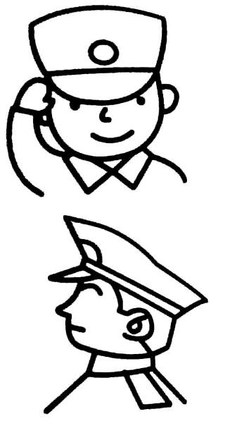 卡通警察叔叔简笔画的画法图片教程素描-www.qqscb.com