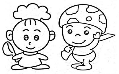 幼儿简笔画卡通可爱的小宝宝图片教程素描-www.qqscb.com