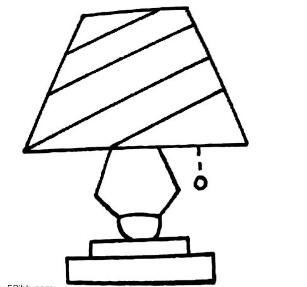 几种常见台灯简笔画的画法图片教程素描-www.qqscb.com