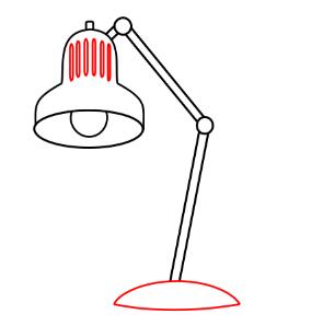 简单漂亮的台灯简笔画的画法图片教程素描-www.qqscb.com