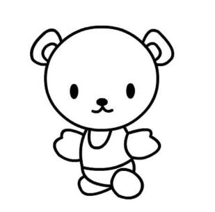 幼儿简笔画可爱的小熊简笔画图片教程素描-www.qqscb.com