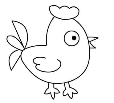 卡通公鸡的画法 公鸡简笔画图片大全-www.qqscb.com