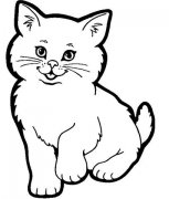 卡通可爱的小花猫简笔画图片大全素描