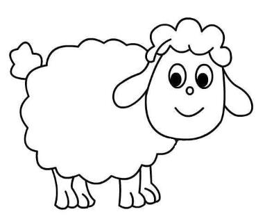 卡通绵羊的画法 可爱绵羊简笔画图片大全素描-www.qqscb.com