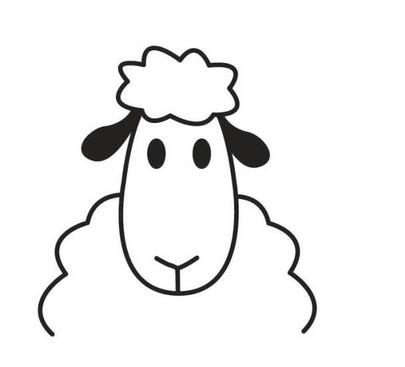 卡通绵羊的画法 可爱绵羊简笔画图片大全素描-www.qqscb.com