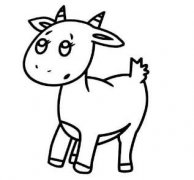 卡通山羊的画法 小山羊简笔画图片教程素描