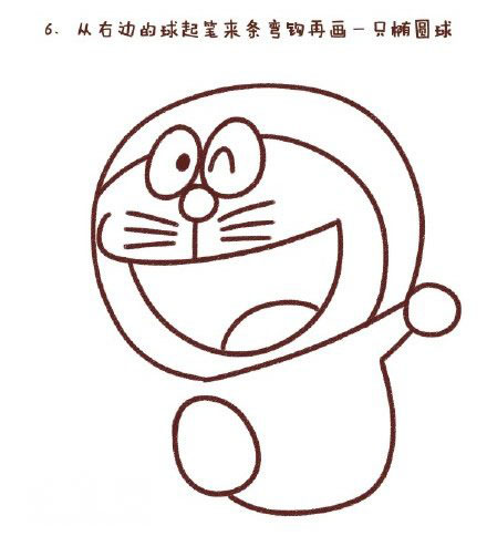 卡通哆啦a梦的画法 哆啦a梦简笔画教程彩图素描-www.qqscb.com