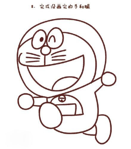 卡通哆啦a梦的画法 哆啦a梦简笔画教程彩图素描-www.qqscb.com
