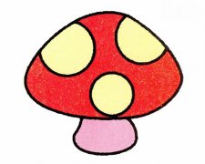 蘑菇的画法 简笔画蘑菇彩图素描教程