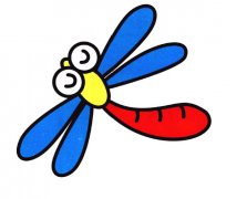 儿童简笔画蜻蜓的画法图片大全素描彩图